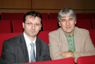Darko Zelenika (Bosnien-Hercegovinas ambassadör i Sverige) och Fikret Babović (ordförande för Kommittén för demokrati, integration och mångfald vid BHKRF) [Foto: Haris T.]