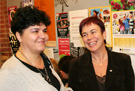 Vahida Mehinović (f.d. ordförande i BHKRF, 2006-2008) och Alma Bašić (föreläsare) [Foto: Haris T.]